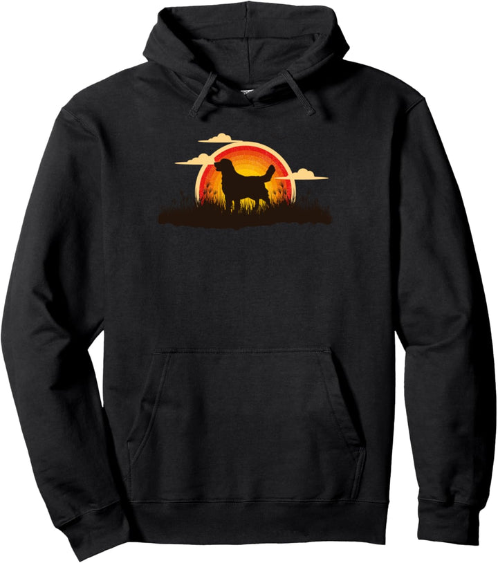 Golden Retriever Retro Pullover Hoodie