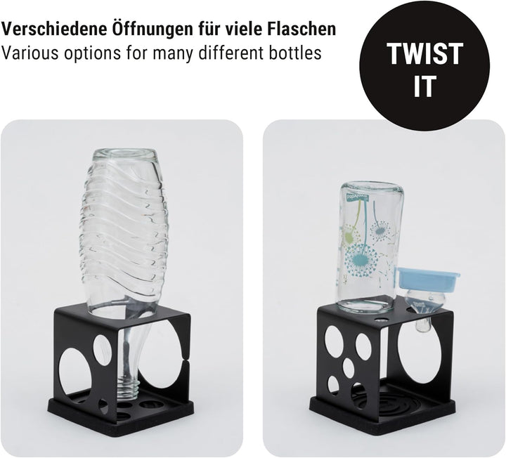 Sanni Shoo Multifunktionaler Flaschenhalter Küche – Flaschen Abtropfgestell mit Rutschfester Silikon