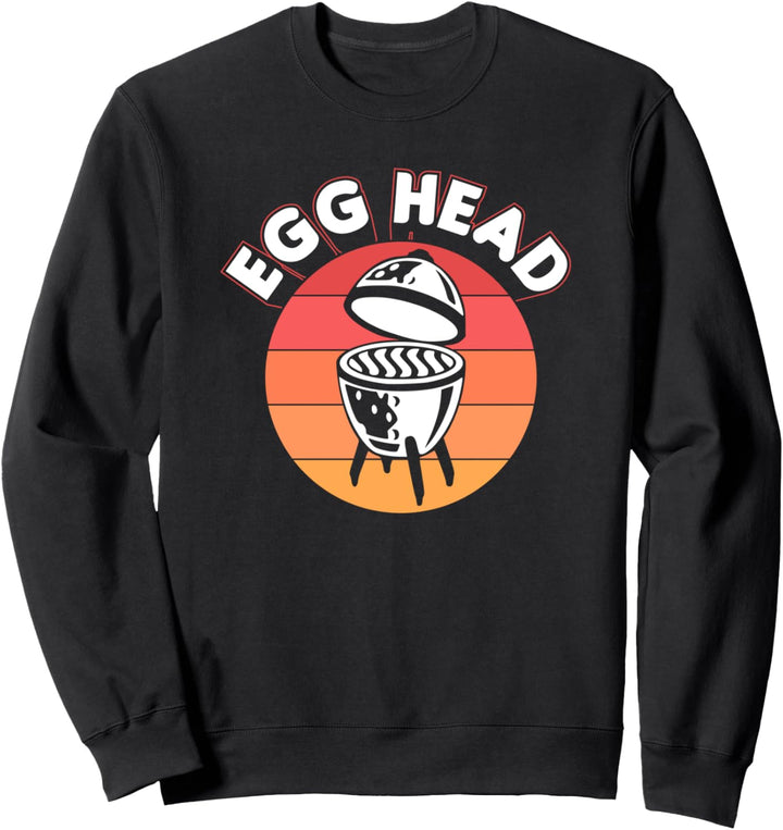 Funny Egg Head BBQ Kamado Smoker Pit Master Grilling Sweatshirt