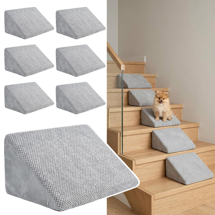 Hunderampe für Treppen, 6 Stück Hundetreppe für Kleine Hunde, Flachwinkel Katzentreppe für älte Katz