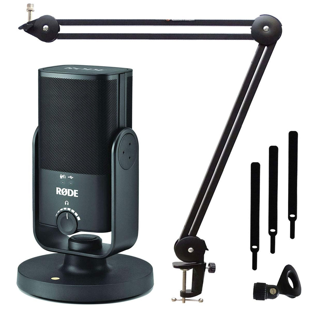 Rode NT-USB MINI USB-Studio-Kondensatormikrofon + keepdrum MS138 Mikrofonarm