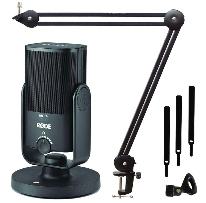 Rode NT-USB MINI USB-Studio-Kondensatormikrofon + keepdrum MS138 Mikrofonarm