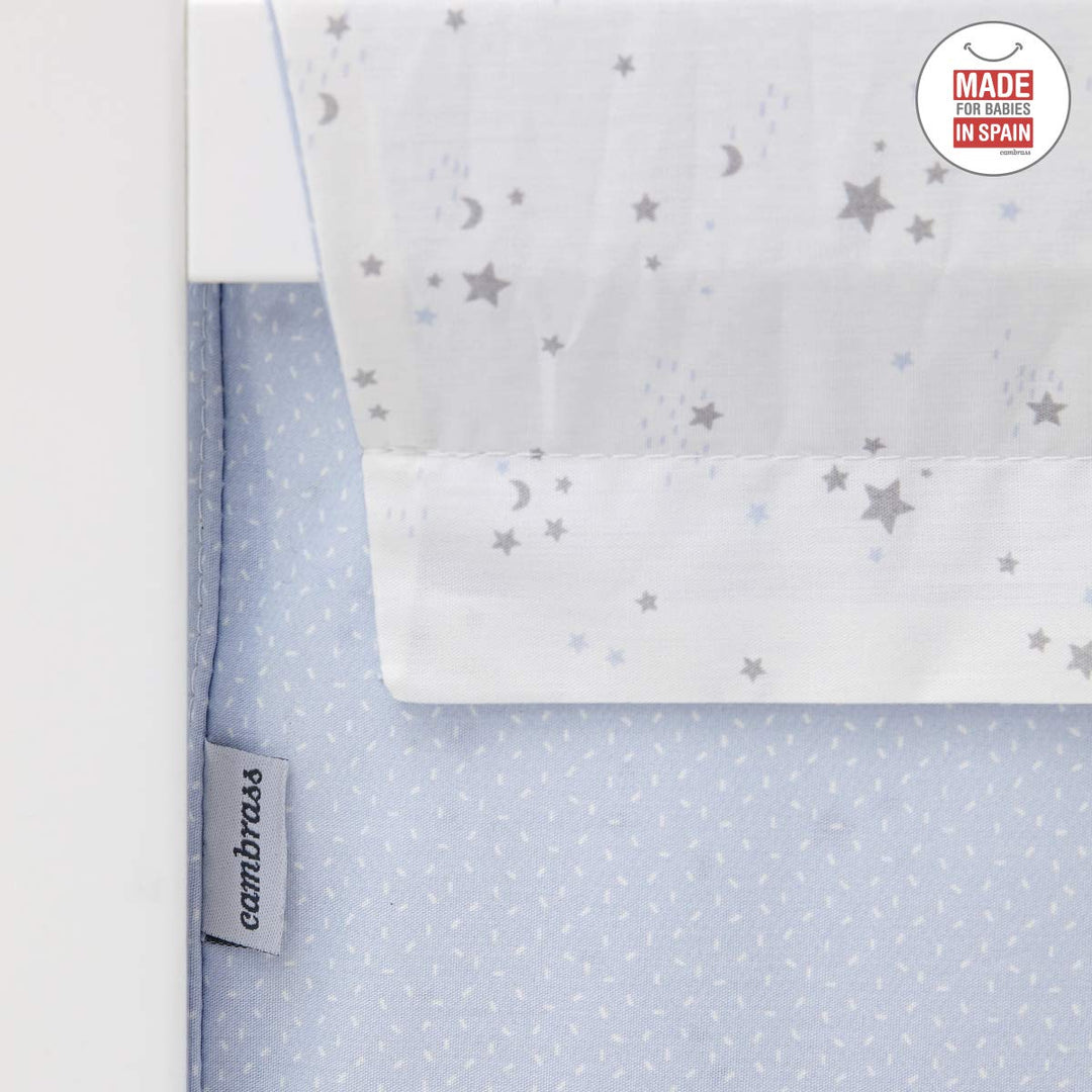 Cambrass Mini-Wiege, quadratisch, Next Sky Himmelblau, 55 x 88 x 72 cm, Himmelblau