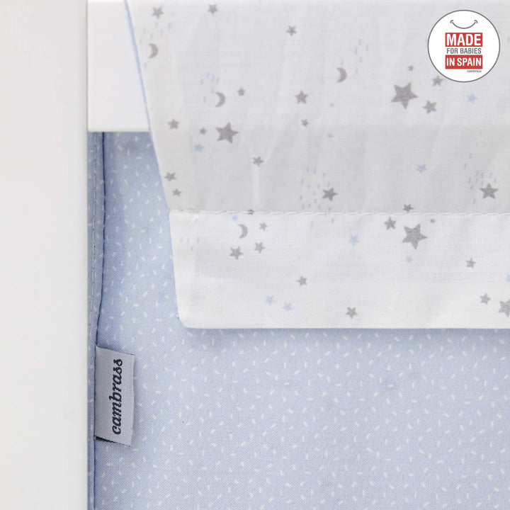 Cambrass Mini-Wiege, quadratisch, Next Sky Himmelblau, 55 x 88 x 72 cm, Himmelblau