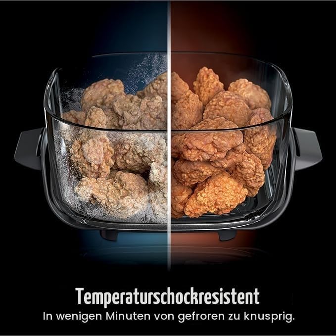 Ninja CRISPi Tragbare Luftfritteuse: Air Fry, Braten, Warmhalten, Recrisp, 2 x abnehmbare Glasbehält
