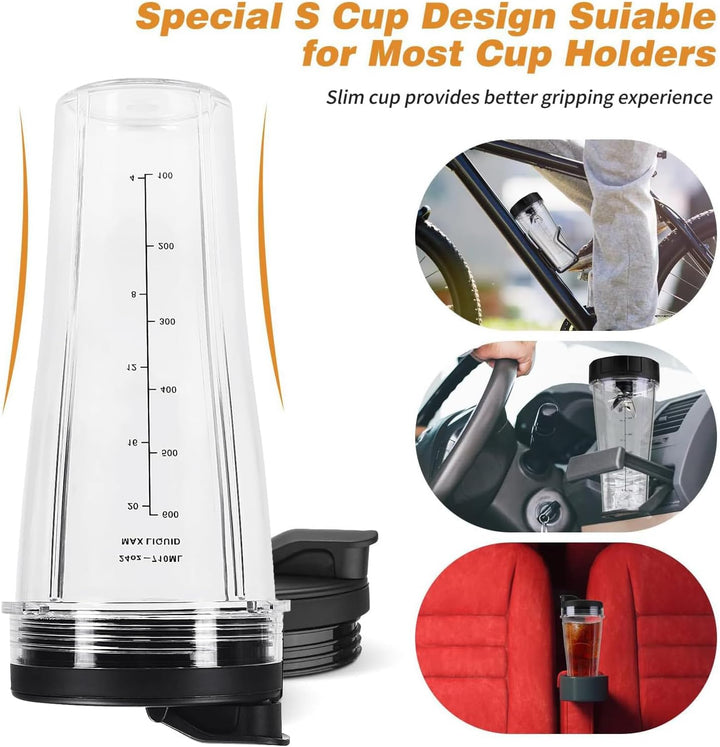 2 Pack Replacement Cups with Sleeves for Ninja Blender – Compatible with Ninja Food Processor & Mixe