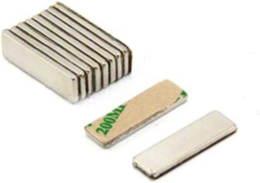 Magnetastico® | 40 Stück Selbstklebende Neodym Magnete N52 Rechteck 20x10x1 mm | Starke Klebemagnete