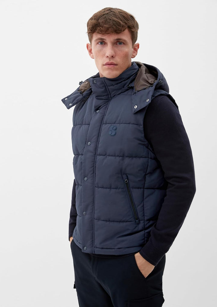 s.Oliver Steppweste mit abnehmbarer Kapuze XL 5959_navy, XL 5959_navy