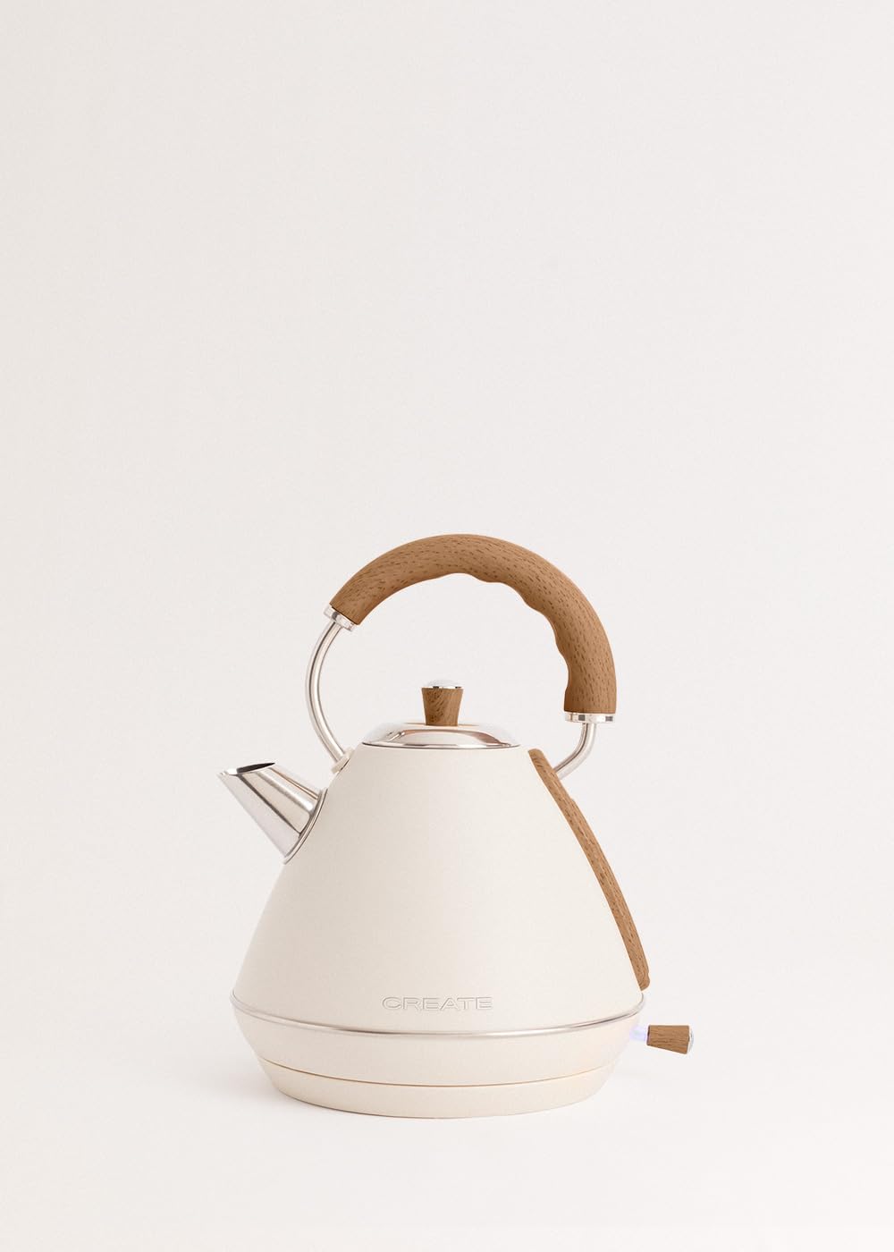 CREATE/KETTLE RETRO L/Elektrischer Wasserkocher Cremeweiss/Schnelles Aufkochen, Fassungsvermögen 1,7
