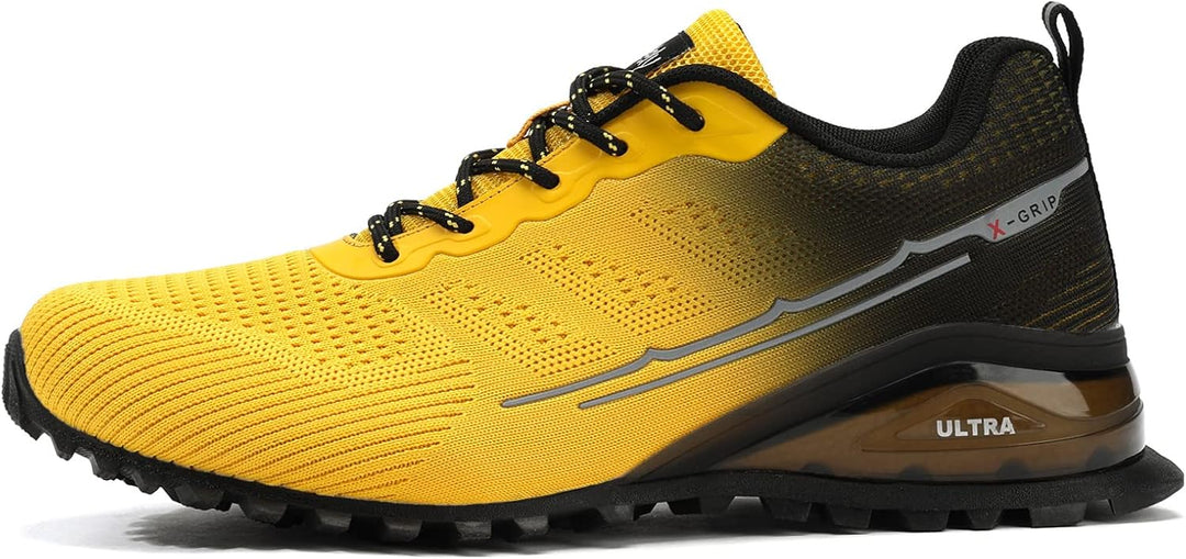 Kricely Traillaufschuhe Herren Leicht Atmungsaktiv Wanderstiefel rutschfest Laufschuhe Outdoor Fitne