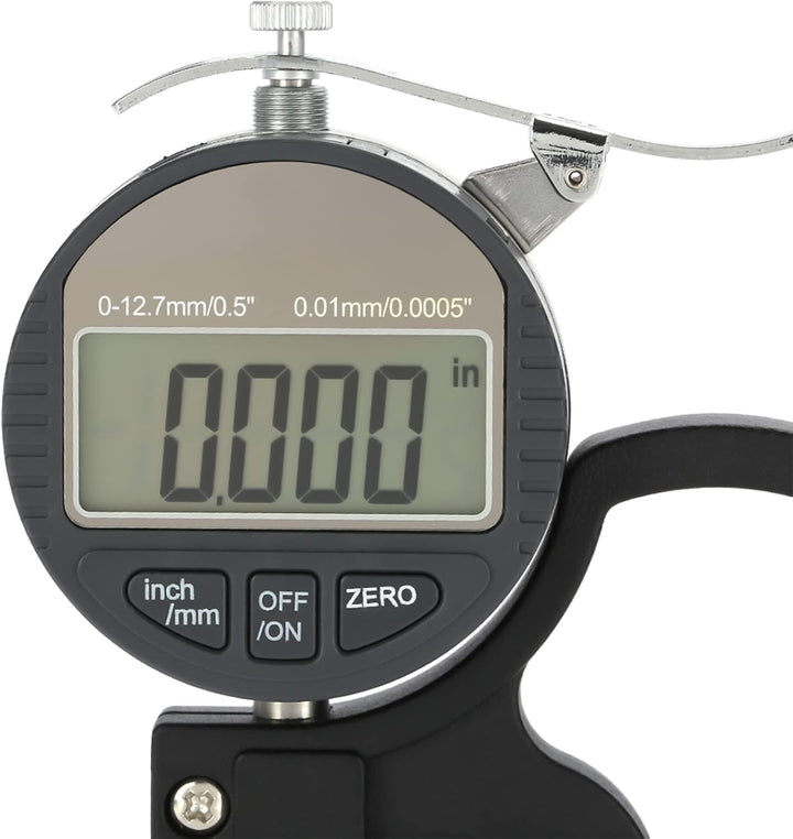 Digitaler Dickenmesser, 0.0005in /0.01mm, 0.5 inch /12.7mm, Elektronischer Mikrometer Dickenmesser m