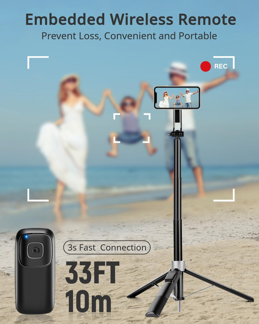 Victiv Stark Magnet iPhone Stativ, 180cm Magnetisches Handy Stativ mit Erdspiess mehr Stabilität für