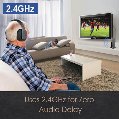 Avantree HT280 Funkkopfhörer Kabellose Kopfhörer zum Fernsehen TV mit 2,4G RF Transmitter Ladedock,