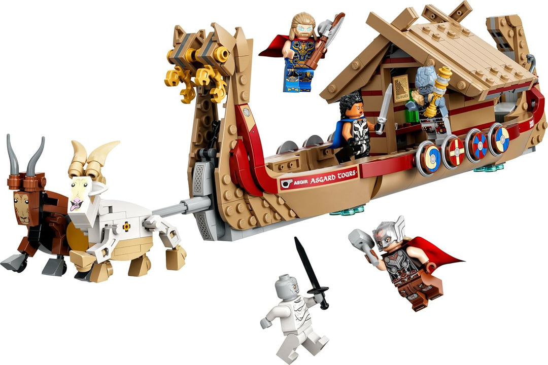 LEGO 76208 Marvel Das Ziegenboot Spielzeug-Schiff aus Thor: Love & Thunder, Avengers-Set zum Bauen m
