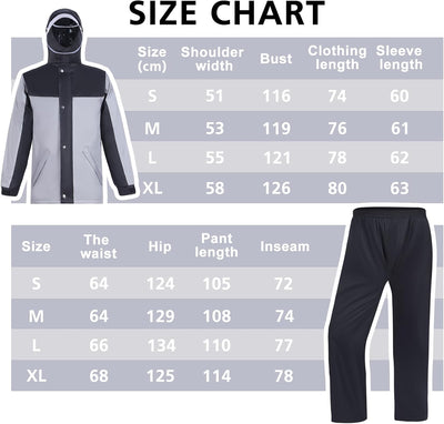 Ynport Crefreak Wasserdichte Regenanzüge für Herren Outdoor Arbeit Regenjacke und Hose Unisex Regena