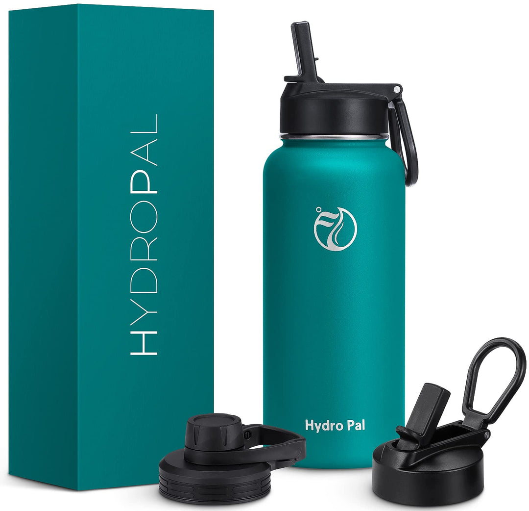 HydroPal Edelstahl Trinkflasche - 750ml, 1L, 1,2L, BPA-Frei, Kohlensäure geeignet, Isolierte Thermos