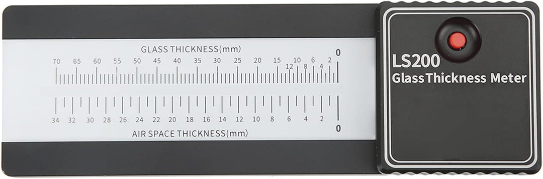 Laser Glasdicke Messgerät, Aluminiumlegierung, bis 70mm Messbereich, für Einschicht und Isolierglas,