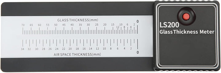 Laser Glasdicke Messgerät, Aluminiumlegierung, bis 70mm Messbereich, für Einschicht und Isolierglas,