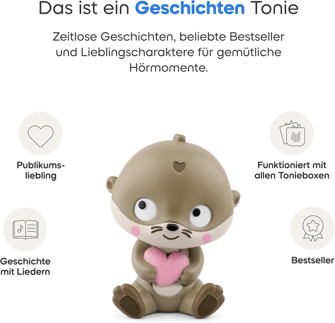 tonies Hörfigur für Toniebox, Kleiner Otter, grosses Herz – Lieder & Geschichten über die Liebe, Mus