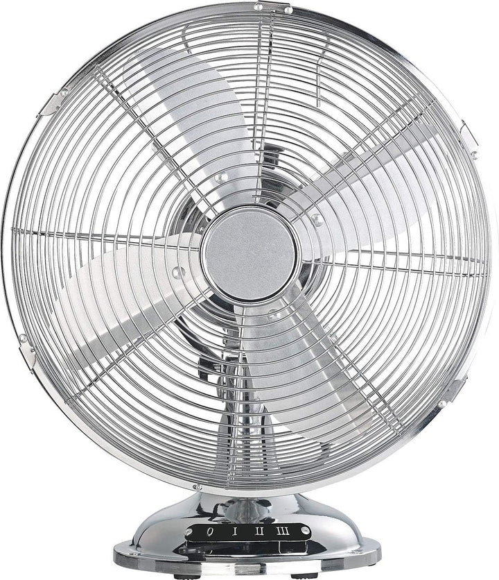 Sichler Haushaltsgeräte Vintage-Ventilator: Vollmetall-Tisch-Ventilator im Retro-Look, Versandrücklä