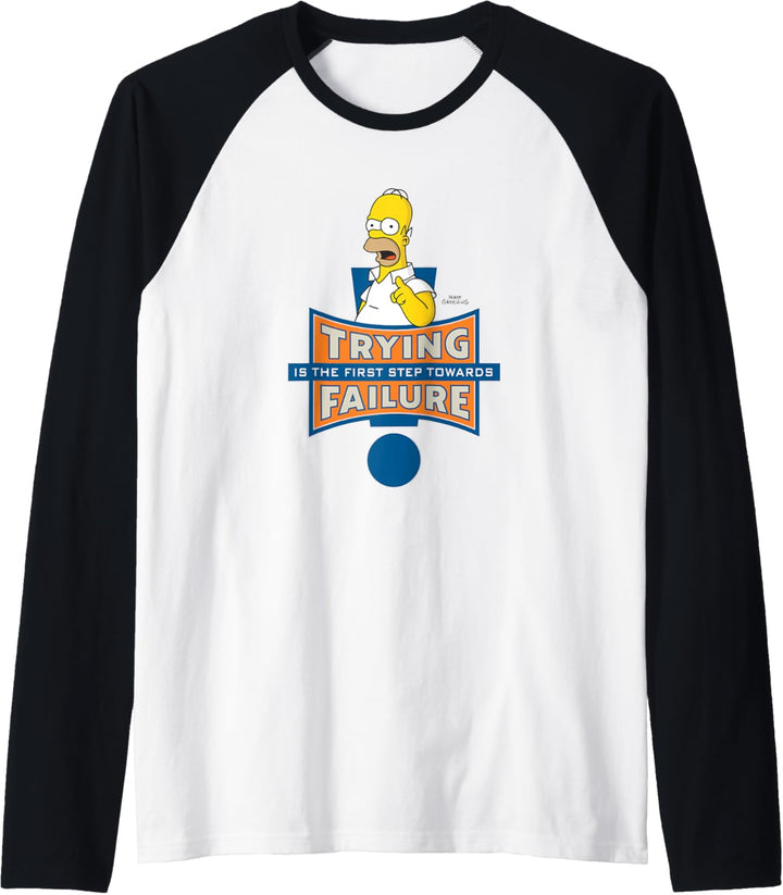 The Simpsons Homer Trying Is the First Step Toward Failure Raglan