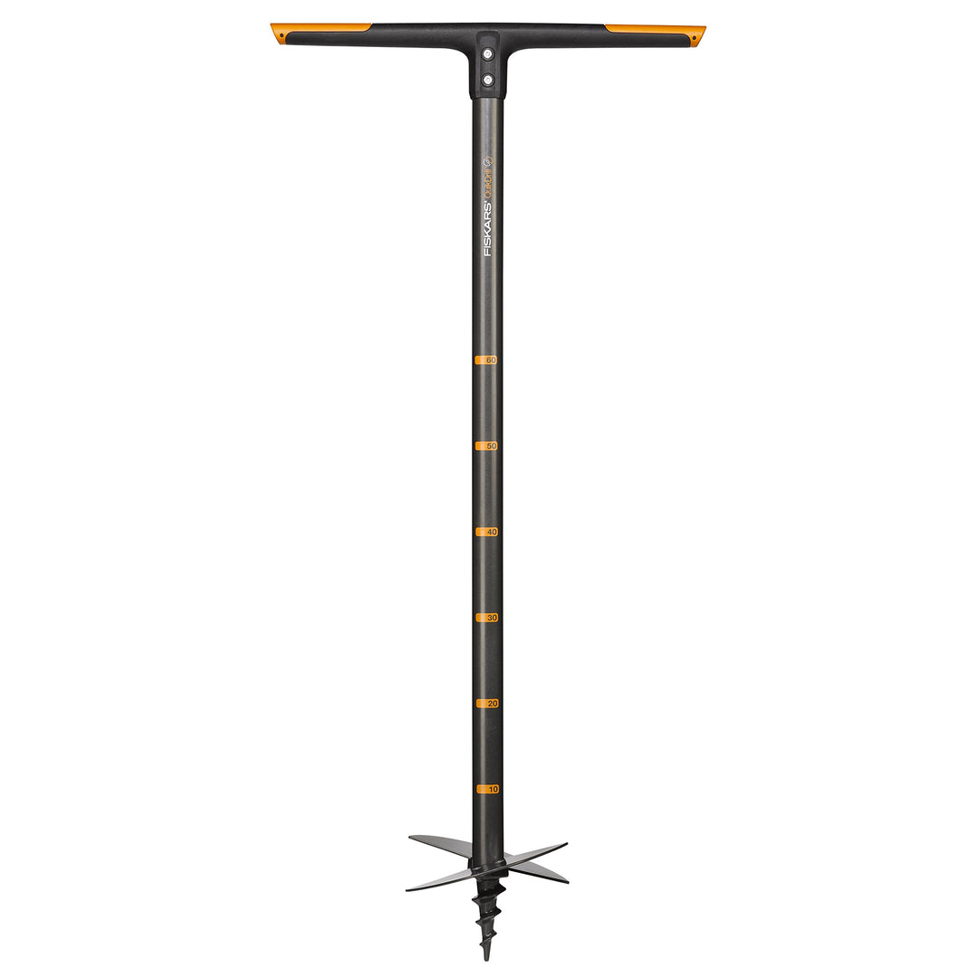 Fiskars Handerdbohrer, Für Löcher bis Ø 200 mm, Schwarz/Orange, QuikDrill, L, 1000640 Handerdbohrer