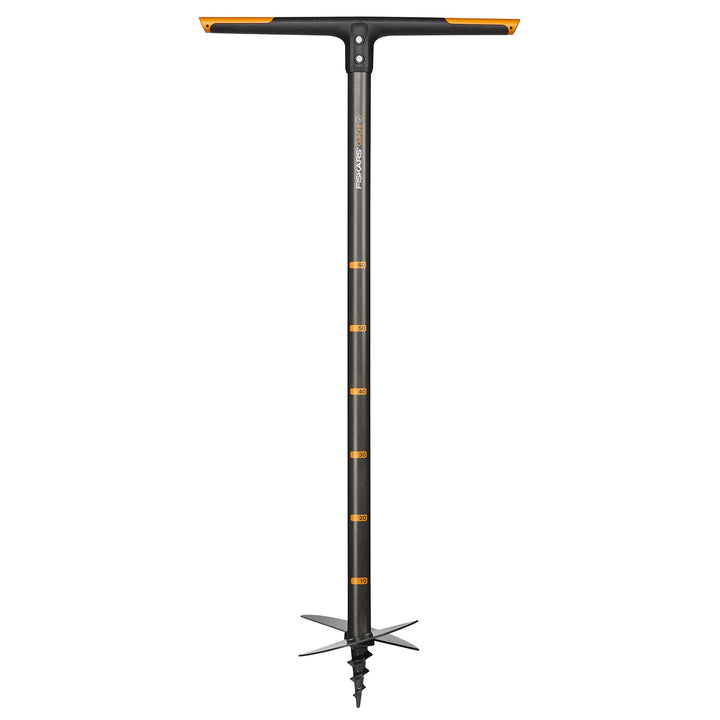 Fiskars Handerdbohrer, Für Löcher bis Ø 200 mm, Schwarz/Orange, QuikDrill, L, 1000640 Handerdbohrer