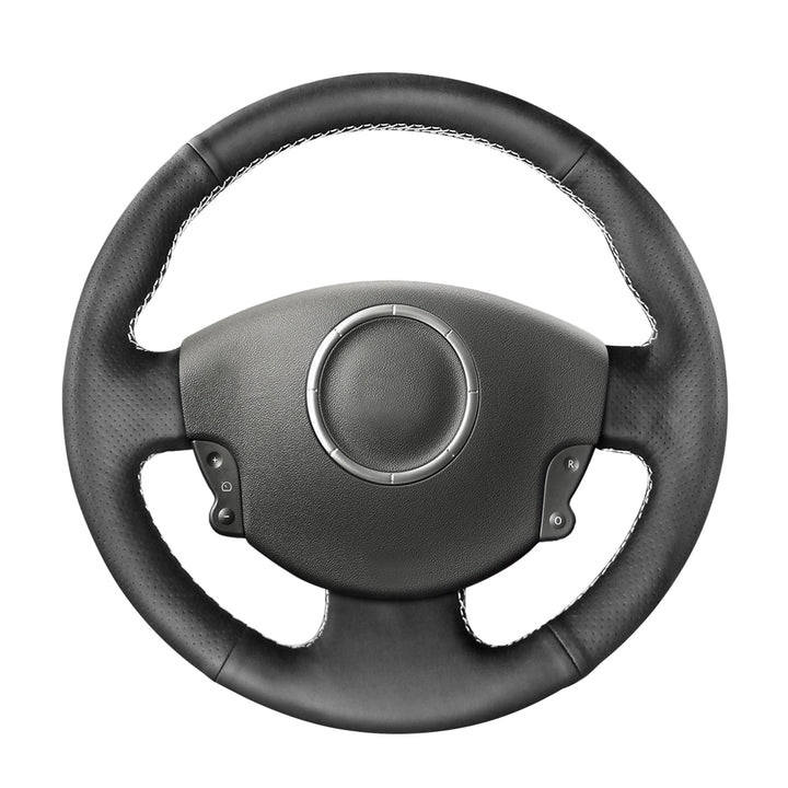 MEWANT Lenkradbezug für Renault Megane 2/ Scenic2 / Kangoo 2 Handstiche Lenkradhülle aus Kunstleder