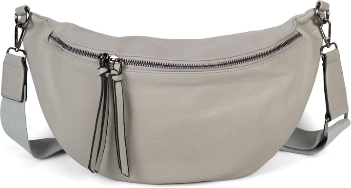 styleBREAKER Damen Halbmond Crossbody Schultertasche, abnehmbarer verstellbarer Schultergurt, Einfar