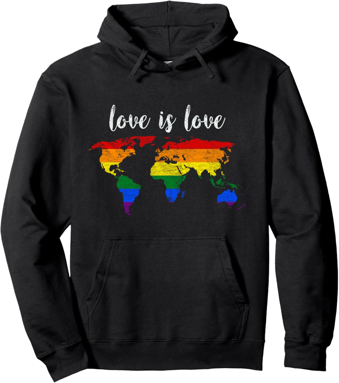 Happy Pride Month - Love is Love - LGBTQ+ Pullover Hoodie