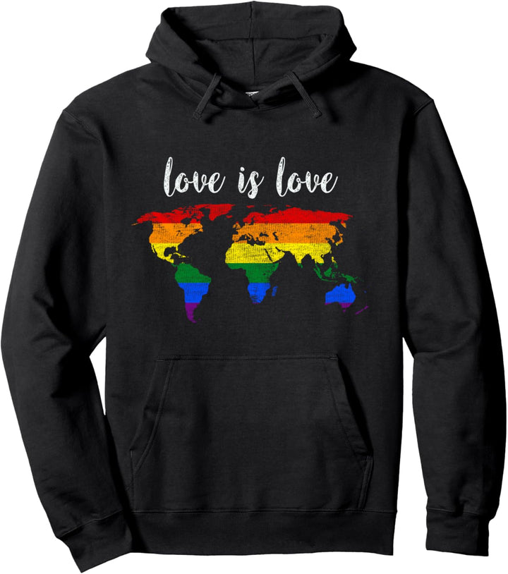 Happy Pride Month - Love is Love - LGBTQ+ Pullover Hoodie