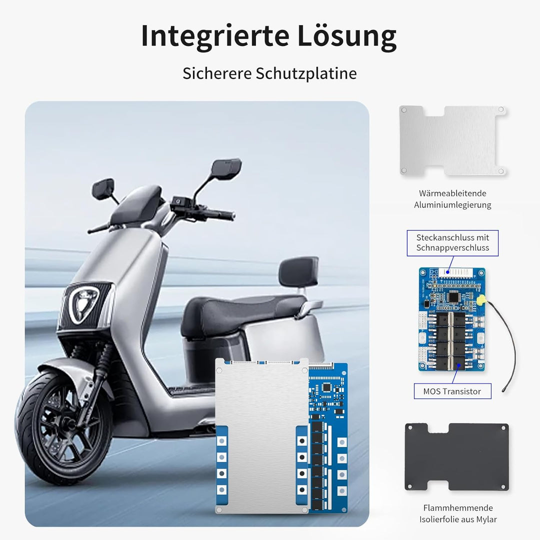 BMS 20S 72V 120A Lithium-PCB-Schutzplatine mit Balancerleitung und NTC, gemeinsamem Anschluss, zehn