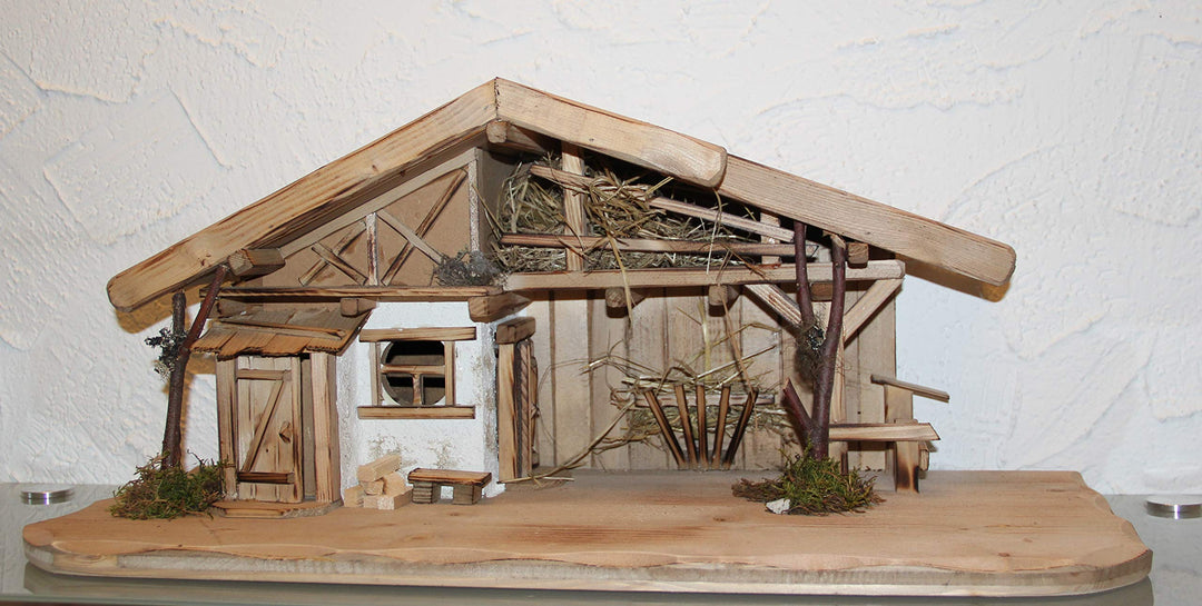 Holz und Gartentrends Weihnachtskrippe Krippe Krippenstall Weihnachten Weihnachtskrippen Tischkrippe