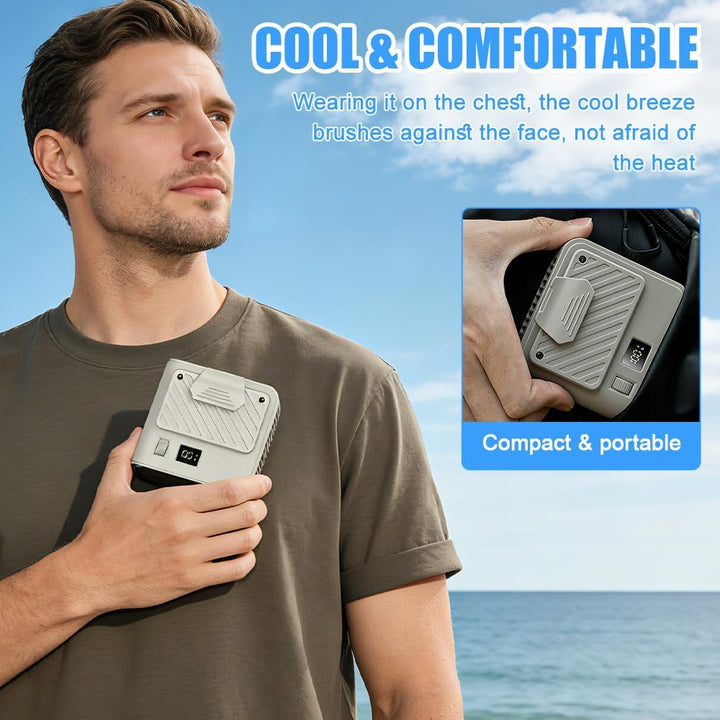 Tragbarer Ventilator Akku, kleiner Waist-Fan mit Clip, Klein T Shirt Ventilator mit Clip, Aufladbare