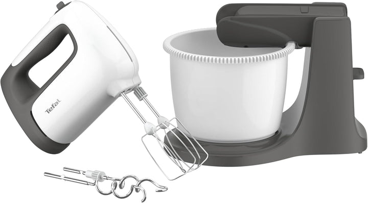 Tefal HT464138 Prep'Mix Hand Mixer with Rotating Bowl 2.5 L 500 W White