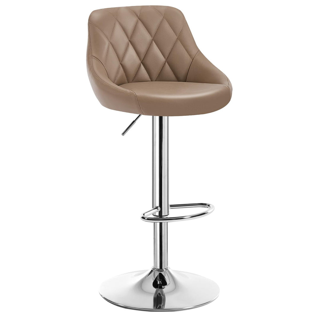 WOLTU BH23kk-1 1er Barhocker Barstuhl, leichte reinige Kunstleder, Gute gepolsterte Sitzfläche, Höhe