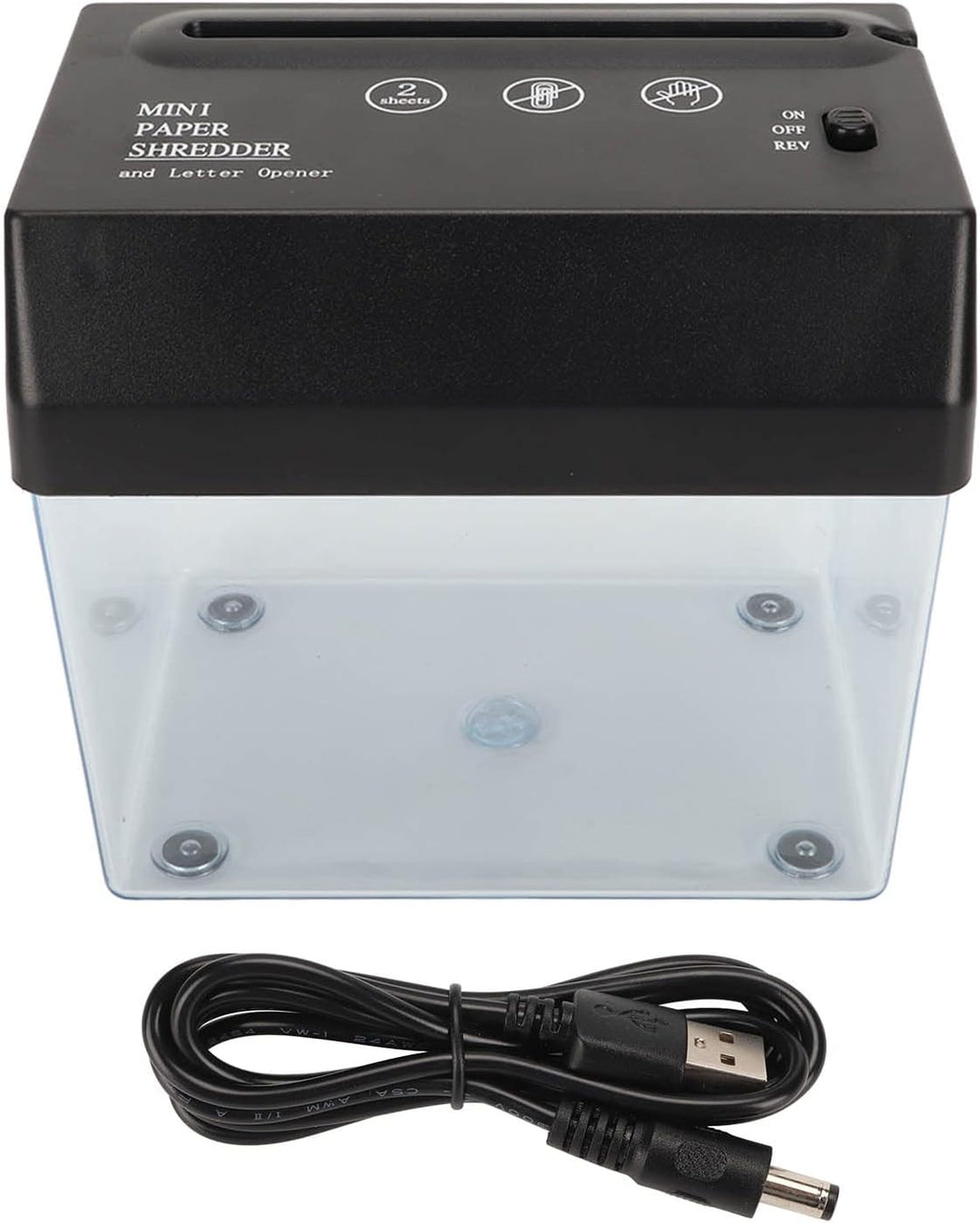 Buachois USB-Aktenvernichter, Universelle Tragbare Mini-Elektro-Akku-Papierschneidemaschine Für Doku