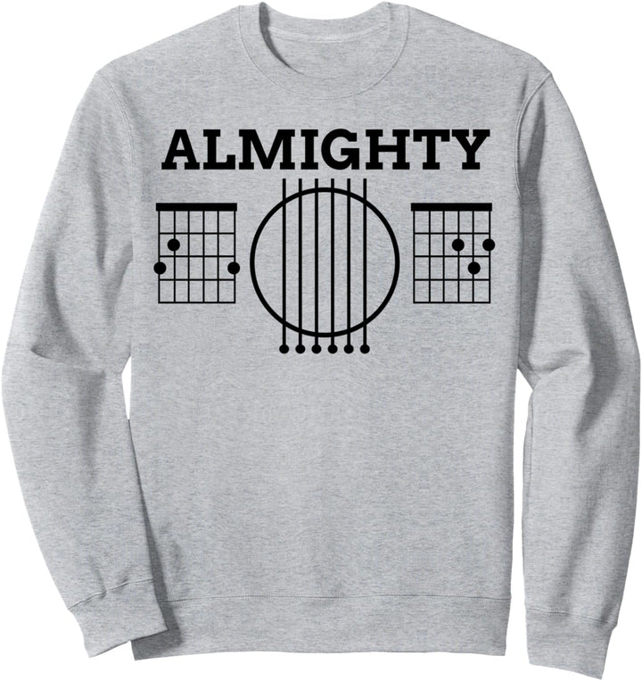 Lustige Gitarre Allmächtiger Gott Vintage-Musik-Geschenk Sweatshirt