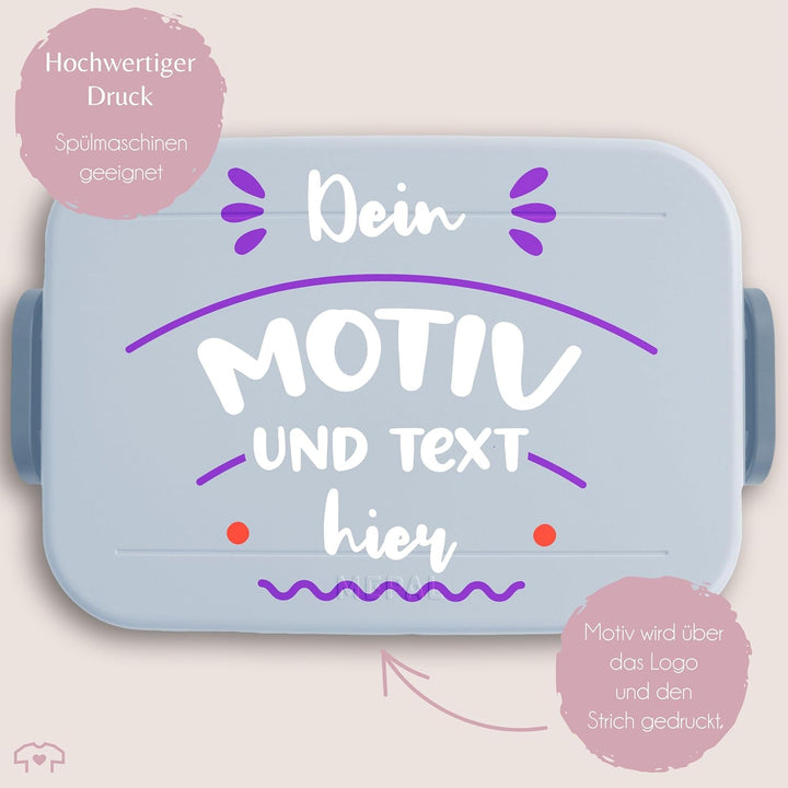 Kinder Bento Box Midi Lunchbox für Mepal Bentobox - Bild - Brotbox Dein Motiv und Text Jausenbox mit