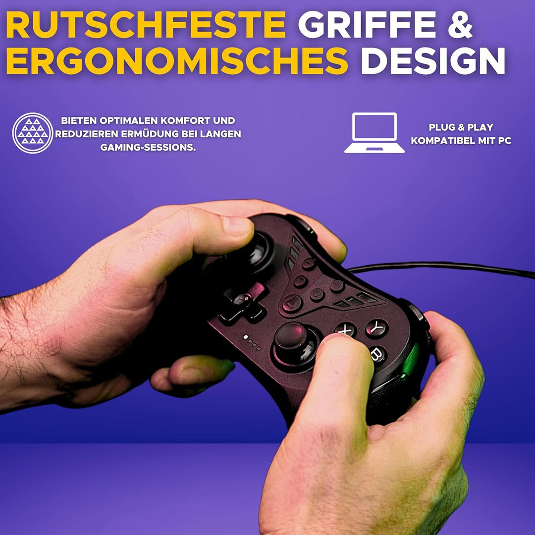 THE G-LAB - K-Pad Helium - PC Controller & PS3 mit USB - Gamepad PS3 für Gaming mit integrierter Vib