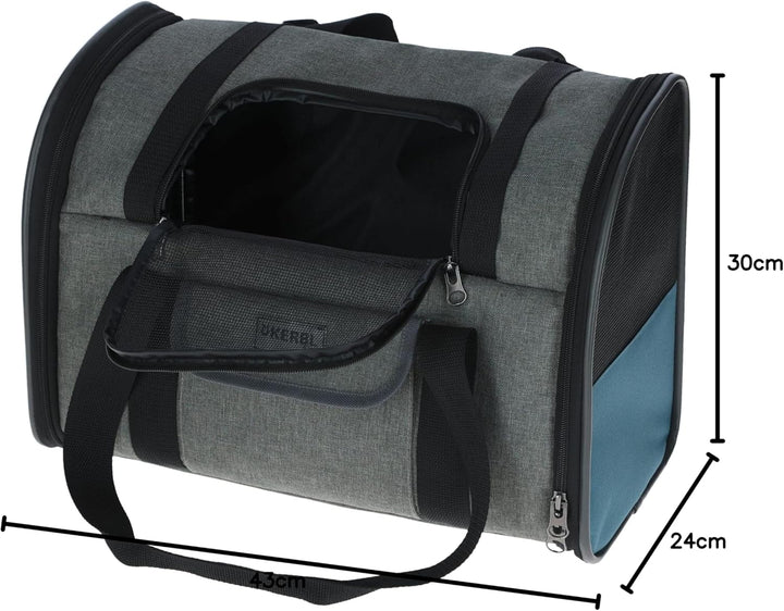 Hunderucksack Vacation 43x24x30cm, grau/blau