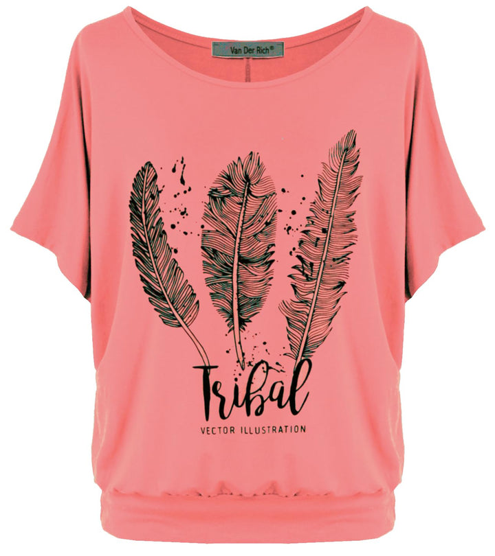 Van Der Rich ® - Oversize T-Shirt mit Fledermausärme - Damen 