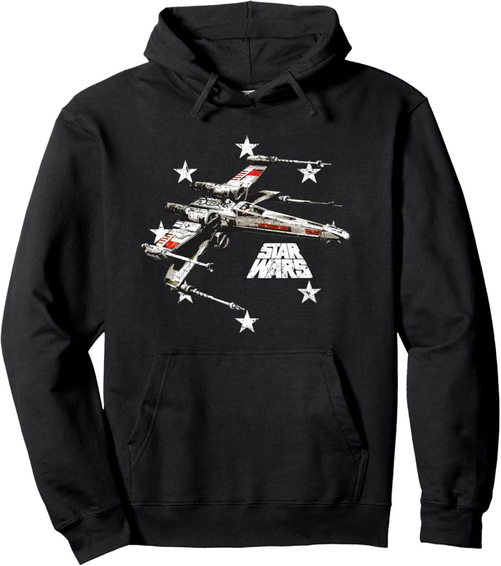 Star Wars X-Wing Fighter All Star Retro Logo Pullover Hoodie