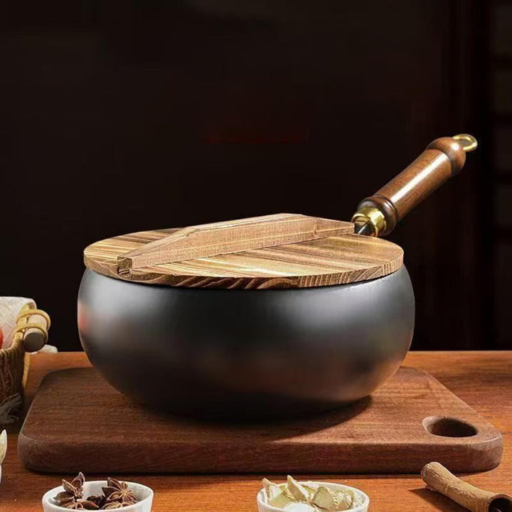 Chinesischer Handgefertigter Wok, Chinesische Wok Mit 24cm Durchmesser Nicht Stick Handgefertigte Ei