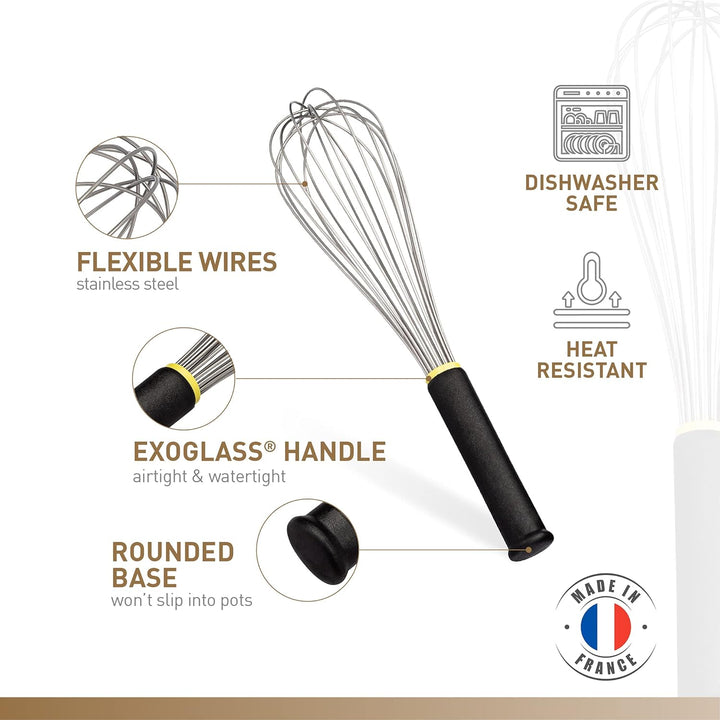 MatferBourgeat Whisk Plastic Handle - 16" 15-3/4-Inch, 15-3/4-Inch