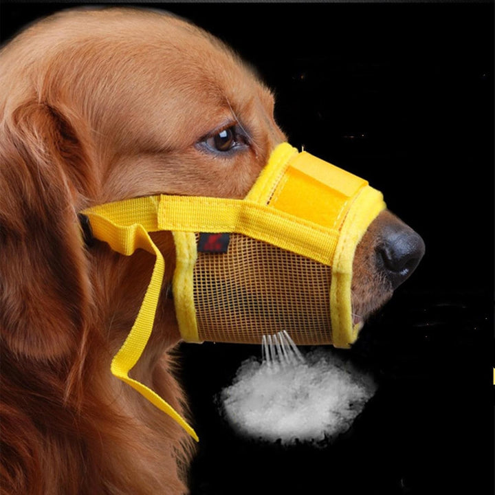 KOOBS Hundegeschirr Kleiner Grosser Hund Anti-Barking Hund Mündung Netz Atmungsaktives Haustier Vers