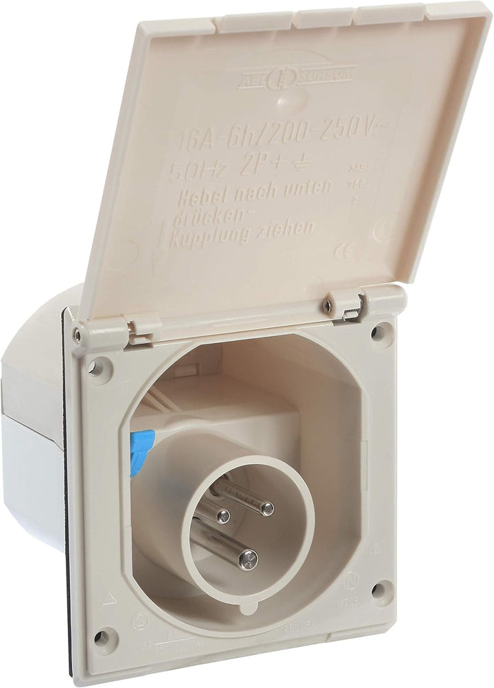 as - Schwabe Camping CEE-Caravan-Einspeisungsstecker, Reinweiss I 60484 &amp; Camping CEE-Adapterleitung