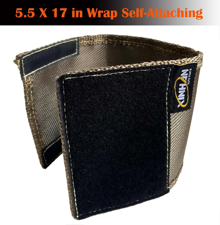 Titanfaser-Hitzeschutz, universeller Starter-Hitzeschild, 17,8 x 61 cm und 14 x 43,2 cm Umwicklung,