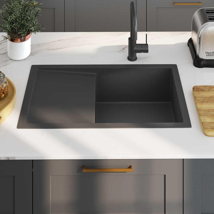 vidaXL Handgemachte Einbauspüle Wasserabfluss in X-Form Edelstahlspüle Spüle Spülbecken Küchenspüle