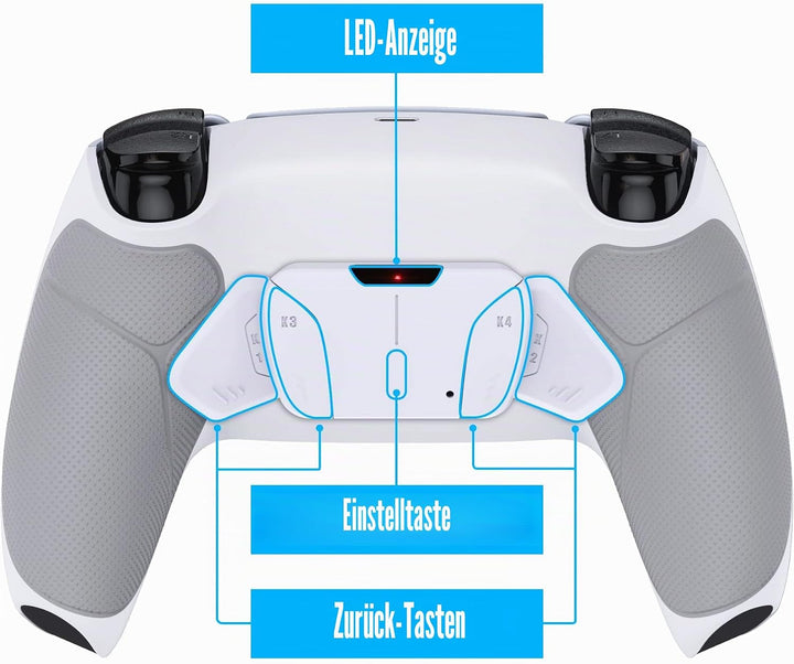 eXtremeRate Programmierbar RISE4 Remap Kit für ps5 Controller BDM-030/040,Remap Board&Rückplate Gehä